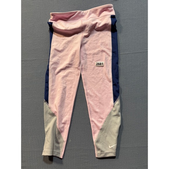 Nike Other - Nike One Capri Leggings Girls XL Pink Navy Grey